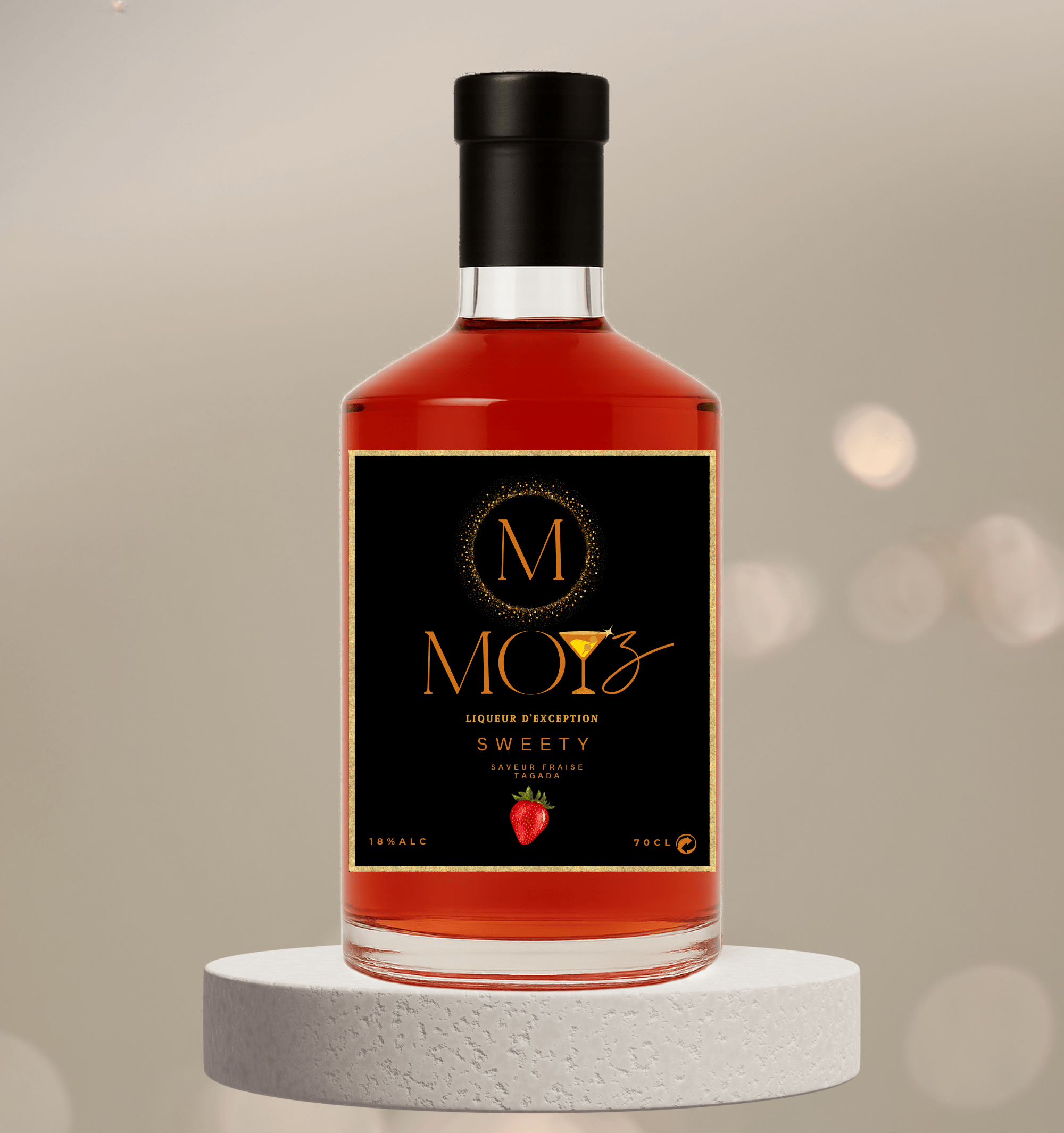 Liqueur artisanal MOYZ - Fraise Tagada - Bouteille 700ml
